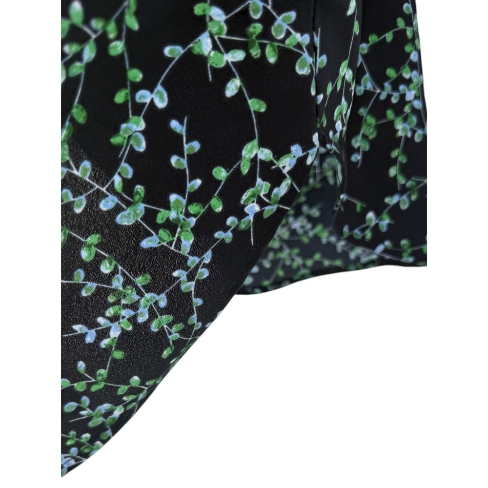 Lauren Ralph Lauren Womens Long Sleeve Floral Drawstring Waist Dress Navy Sz 10 - Picture 9 of 13